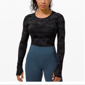 Lululemon Wunder Train Cropped Longsleeve